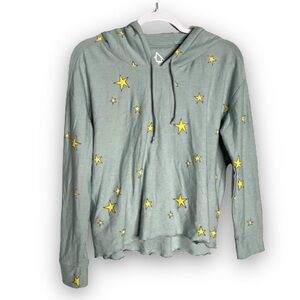 Chaser Light Blue Yellow Stars Hoodie M Medium.